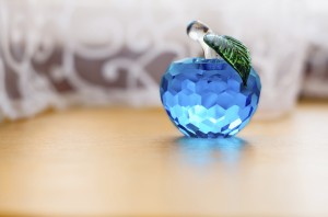 Blue Glass Apple