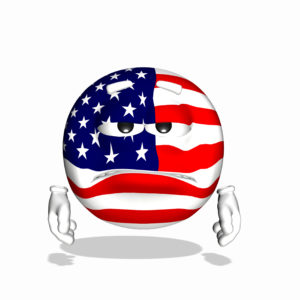 Sad American Flag Globe