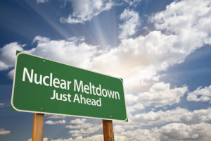 Nuclear Meltdown Green Road Sign